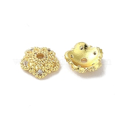 Tappi per perline in ottone con placcatura a cremagliera&nbsp;KK-B088-04A-G