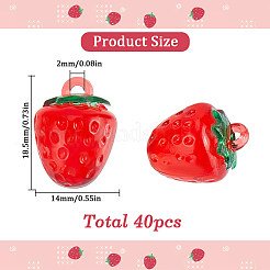 40 шт. подвески в виде фруктов из смолы RESI-SC0003-18