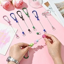 10шт 5 цвета алюминиевые карабины для скалолазания AJEW-YW0001-22