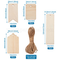 Незаконченные деревянные большие подвески WOOD-TA0002-27