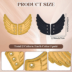 2 пара двухцветной ткани с фетровыми украшениями для обуви DIY-GF0011-47