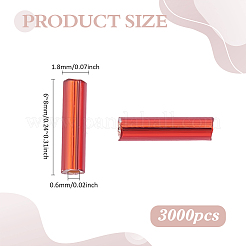 ガラスラッパビーズ3000個  銀並ぶ  インディアンレッド  6~8x1.8mm  穴：0.6mm&nbsp;SEED-ME0001-27B