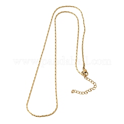 Colliers à maillons Boston en acier inoxydable 304 de 1.3 mm pour femmes et hommes&nbsp;NJEW-Z115-12G-04