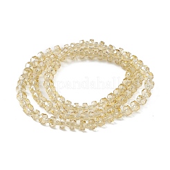 Прозрачные стеклянные бусины гальваническим пряди EGLA-F153-PL03