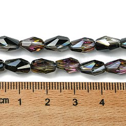 Прозрачные стеклянные бусины гальваническим пряди&nbsp;GLAA-K064-03B