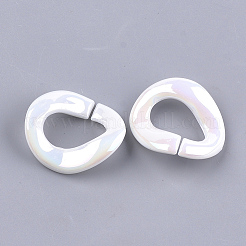 Кольца из искусственного жемчуга из акрила&nbsp;OACR-S024-46