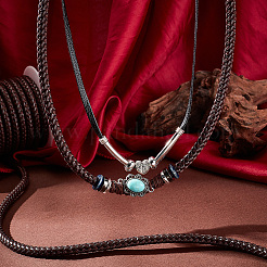 10 м круглый плетеный шнур из искусственной кожи WL-WH0007-03B