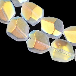 Стеклянные бусины с гальваническим покрытием &nbsp;EGLA-C009-01A-AB02