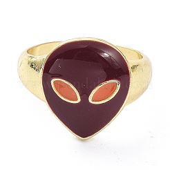 Каплевидная форма с эмалевыми кольцами для лица RJEW-Z008-17LG