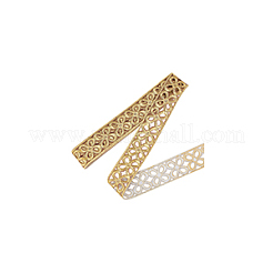 4.8 м гладить/пришивать полые кружевные ленты с вышивкой в этническом стиле и цветком из акрилового волокна OCOR-WH0070-101