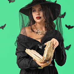 12 шт. брошь-подвеска в виде шляпы ведьмы и метлы JEWB-FH00018