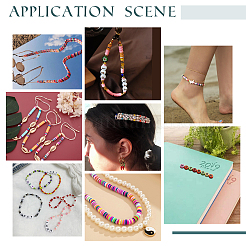 Плоские круглые бусины из глины ручной работы полимерные CLAY-AR0001-21