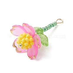 Подвески-цветы из стеклянных бусинок&nbsp;PALLOY-MZ00737