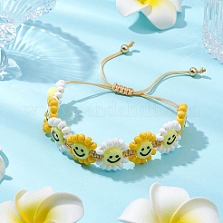 Braccialetti di perline di vetro intrecciate&nbsp;BJEW-MZ00115-01