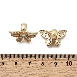 Латунь микропаве прозрачный кубический цирконий европейский бисер KK-Z126-23G