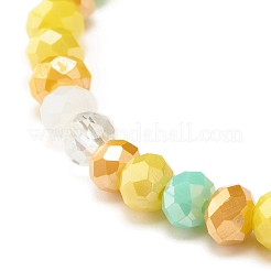 7шт 7 цвета побрякушки круглые стеклянные бусины стрейч браслеты набор&nbsp;BJEW-JB07747