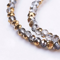 Chapelets de perles en rondelles facettées en verre électrolytique&nbsp;LS-EGLA-D020-3x2mm-14