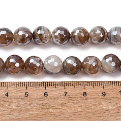Chapelets de perles en agate naturelle électrolytique&nbsp;G-B191-A07-10mm-12