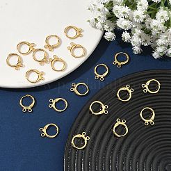 シェグレース製真鍮製フレンチフックピアス金具  カドミウムフリー＆ニッケルフリー＆鉛フリー  2ループで  18KGP本金メッキ  14x11.5x2mm  穴：1.6mm&nbsp;XGR0091G-88G