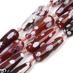 Природные пожары треск агат бисер нитей&nbsp;G-K393-F01-10x30