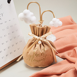 Подарочные пакеты на шнурке из бархата ABAG-CJC0003-03E