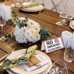 4 шт. табличка для ресторана отеля из нержавеющей стали с надписью «Не курить»&nbsp;DJEW-WH20124-003