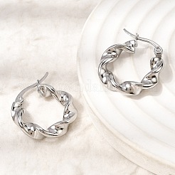 Pendientes de aro de acero inoxidable 304&nbsp;EJEW-L313-03P
