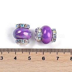 Бусины из смолы с латунными стразами рондель KK-H490-05P