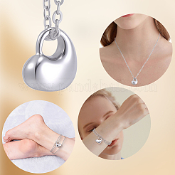 Collier avec pendentif en forme de cœur en acier inoxydable 304 pour cendres&nbsp;NJEW-CN0001-20P