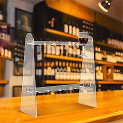 Support de verre à flûte à champagne en acrylique à 2 niveau&nbsp;ODIS-WH0038-108