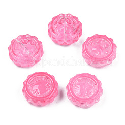 Perle di vetro verniciate a spruzzo trasparente&nbsp;GLAA-N035-037-C08