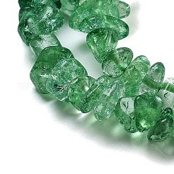 Trasparente perle di vetro crackle fili&nbsp;GLAA-U004-01C