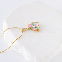 3 шт. винтажные ожерелья из нержавеющей стали с кулоном в виде розового цветка для женщин LD7862