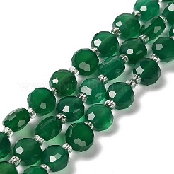 Натуральные бусины из зеленого оникса и агата (окрашенные и нагретые) G-B153-A04