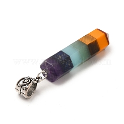 Pendentifs pointus en pierre précieuse 7 chakra&nbsp;FIND-C017-06
