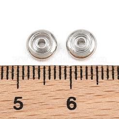 真鍮ビーズ  ロンデル  ラックめっき  長持ちメッキ  鉛フリー＆カドミウムフリー  プラチナ  6x2mm  穴：1.3mm&nbsp;KK-CBA78C7-38B-P