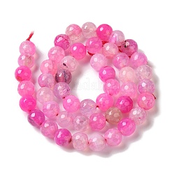 Окрашенные и нагретые нити натуральных агатовых бус с жилами дракона&nbsp;G-P539-A01-06