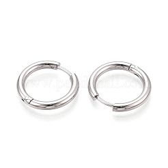 Серьги-кольца из нержавеющей стали 304 EJEW-T048-24B-P