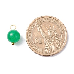 Круглые подвески из натурального окрашенного белого нефрита PALLOY-JF01147-01