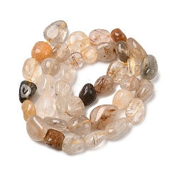 Нити бусин из натурального рутилированного кварца&nbsp;G-Z126-A02