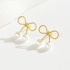 Элегантные серебряные серьги-гвоздики с жемчужинами-бабочками s925 для женщин. FM3729-1