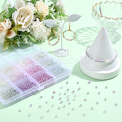 2000 lot de 4 perles de rocaille transparentes réactives aux UV.&nbsp;SEED-PA0001-24