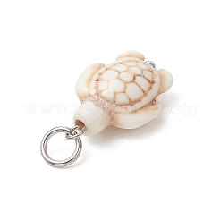 6шт 2 цвета окрашенные подвески из синтетической бирюзы&nbsp;PALLOY-JF05173-02