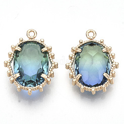 Прозрачные граненые стеклянные подвески&nbsp;GLAA-R212-04B