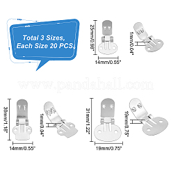 60 шт. 3 стильных железных больших плоских пустых зажима IFIN-PH0001-77