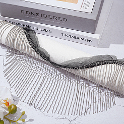 Кружевная лента из полиэстера с кисточками&nbsp;OCOR-WH0082-491