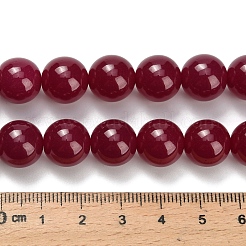 Нити бусин из красного корунда G-L634-B03-12mm