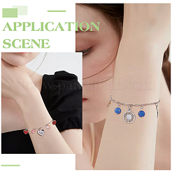 18шт. Набор из 304 плоских цепочных браслетов из нержавеющей стали для мужчин и женщин BJEW-SC0001-22