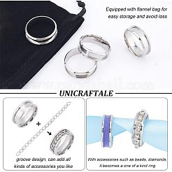 12 шт. рифленые кольца из нержавеющей стали&nbsp;STAS-UN0038-94E