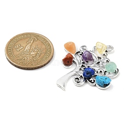 Подвески из смешанных драгоценных камней 7 чакра PALLOY-JF02406-02